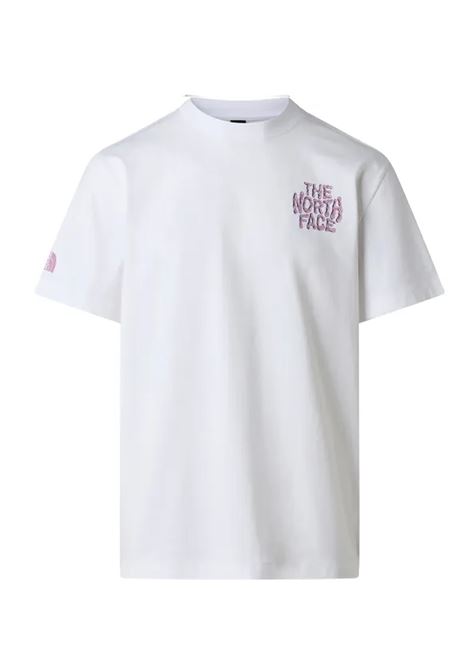drip logo relaxed ss tee man white THE NORTH FACE | NF0A8GABFN41
